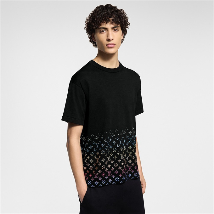 9a+ quality lv louis vuitton gradient crystal knit t-shirt